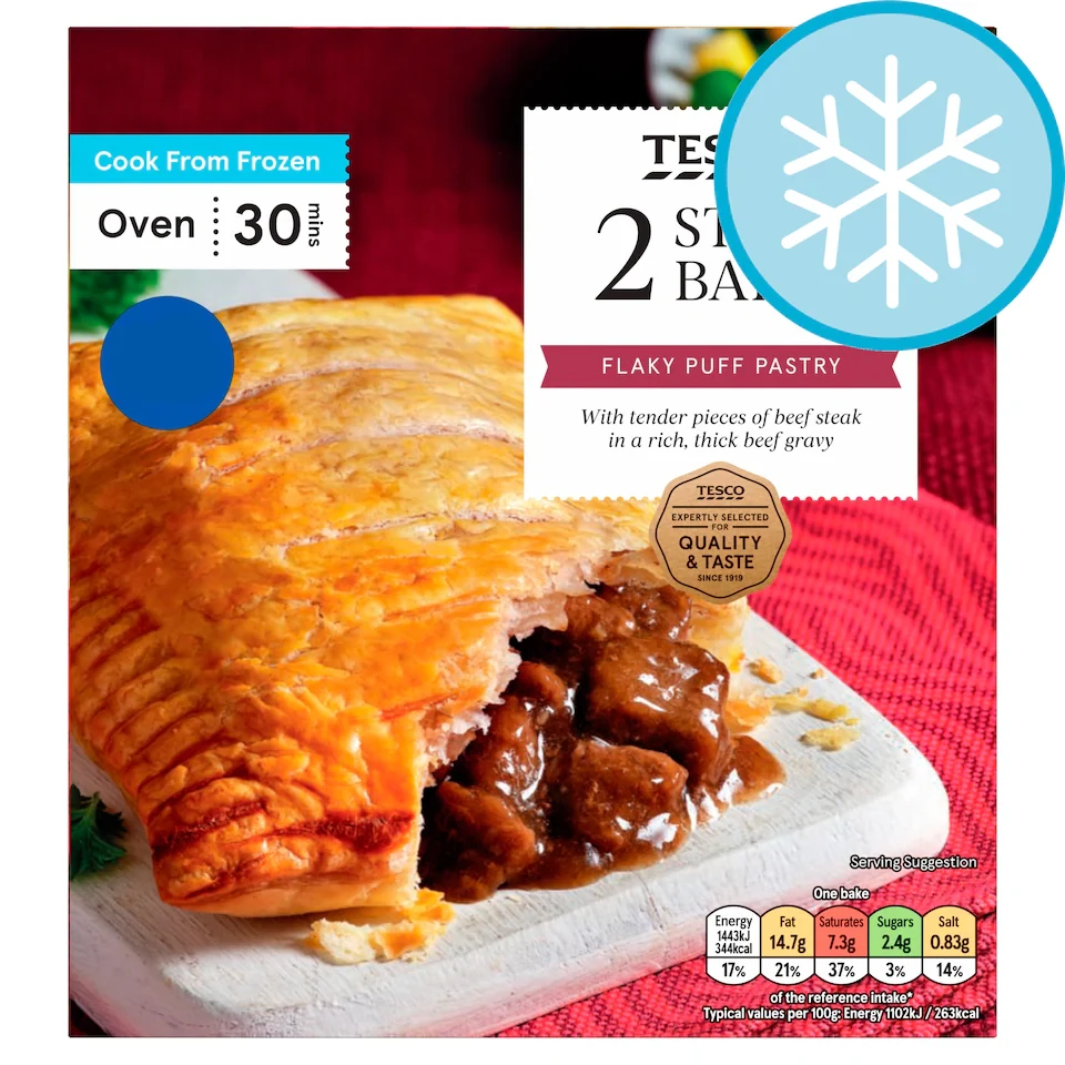 Tesco 2 Steak Bakes 280g