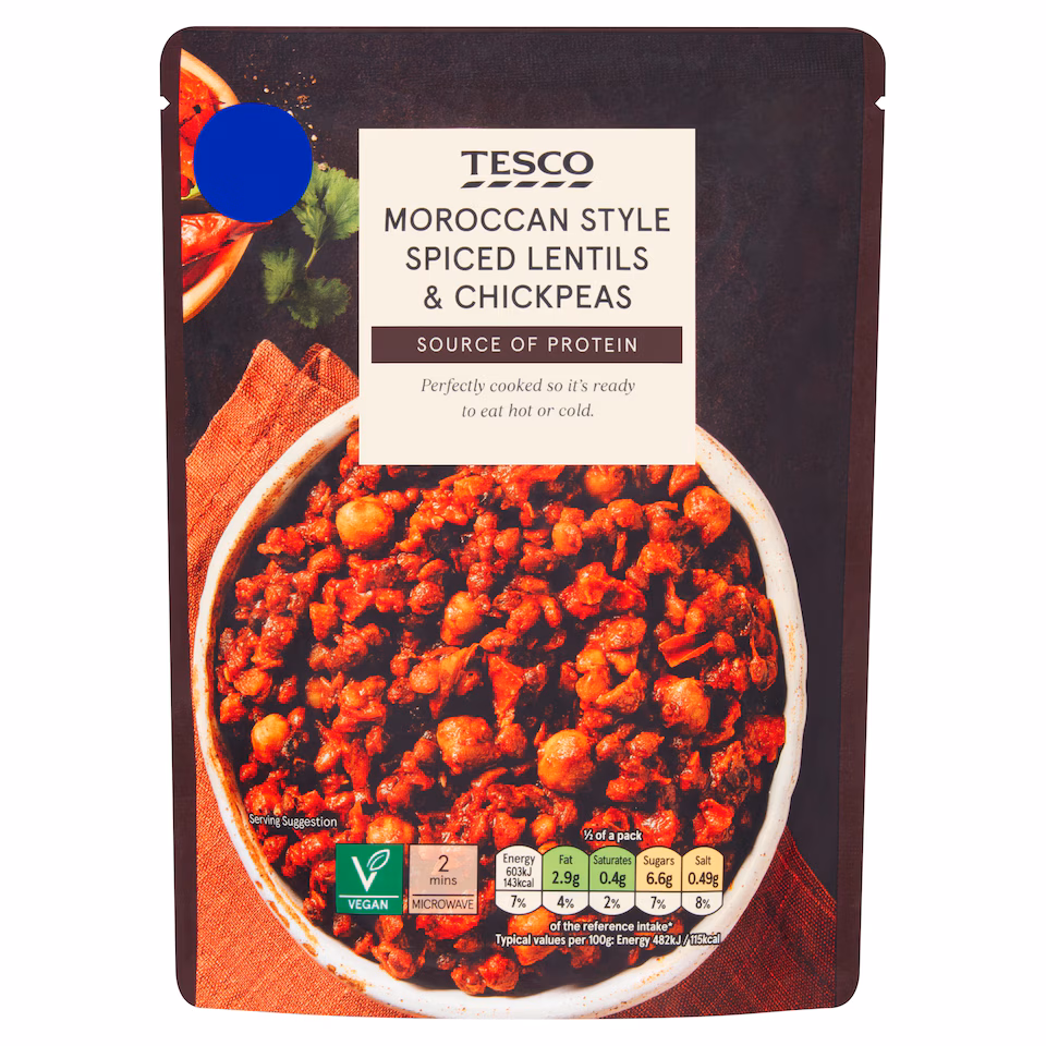 Tesco Moroccan Style Spiced Lentils & Chickpeas 250g