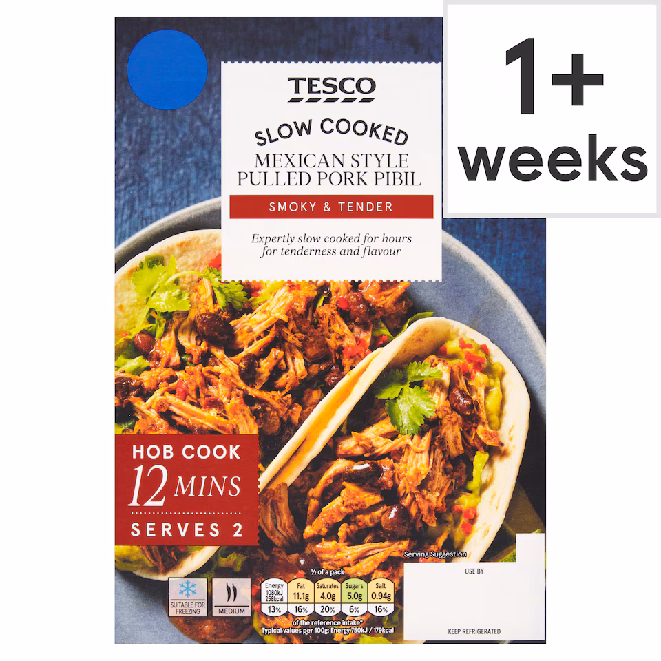 Tesco Slow Cooked Mexican Style Pulled Pork Pibil 400g