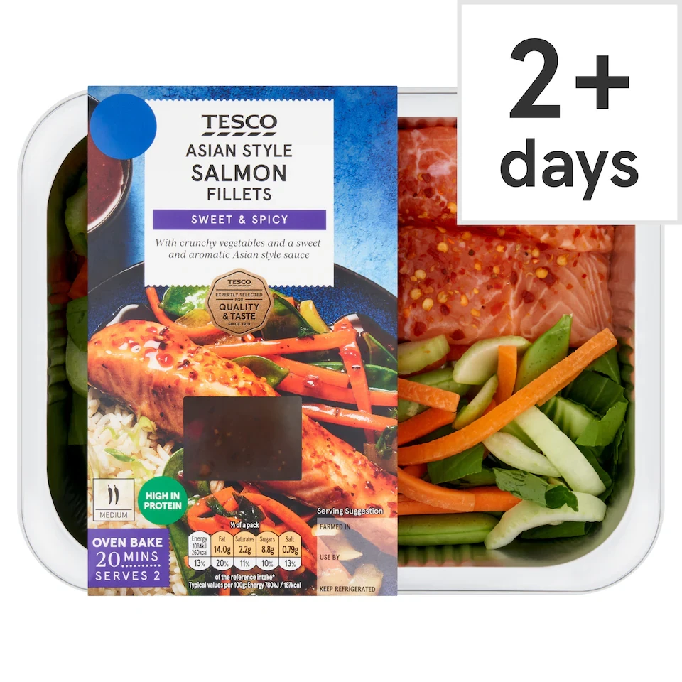 Tesco 2 Asian Style Salmon Fillets 340g