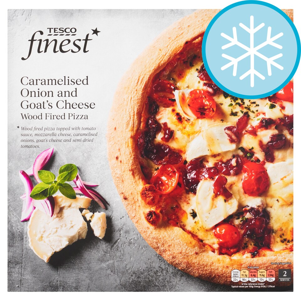 Tesco Finest Goat's Cheese & Caramelized Onion Pizza 440g