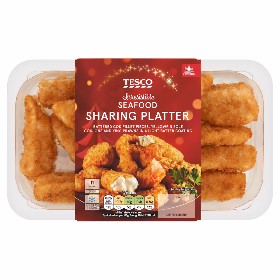 Tesco Coated Seafood Sharing Platter 600g