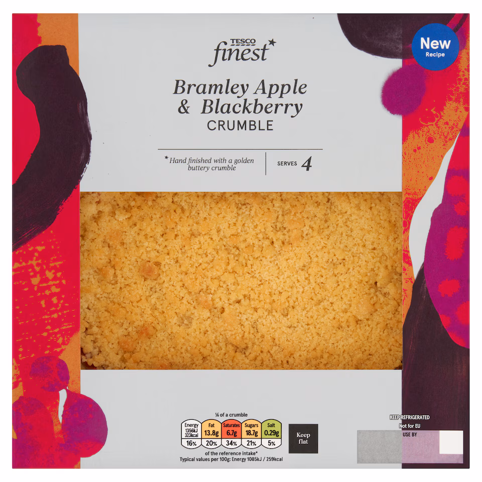 Tesco Finest Bramley Apple & Blackberry Crumble