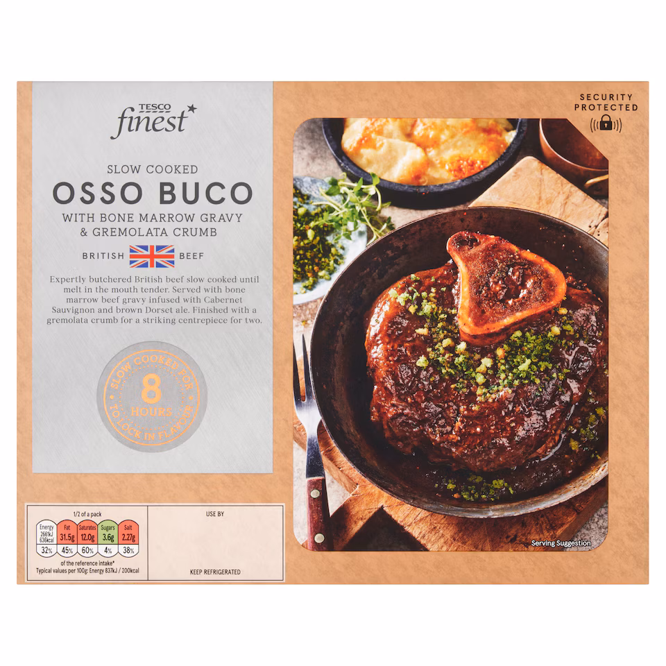 Tesco Finest Slow Cooked Osso Bucco with Bone Marrow gravy & Gremolata Crumb 805g