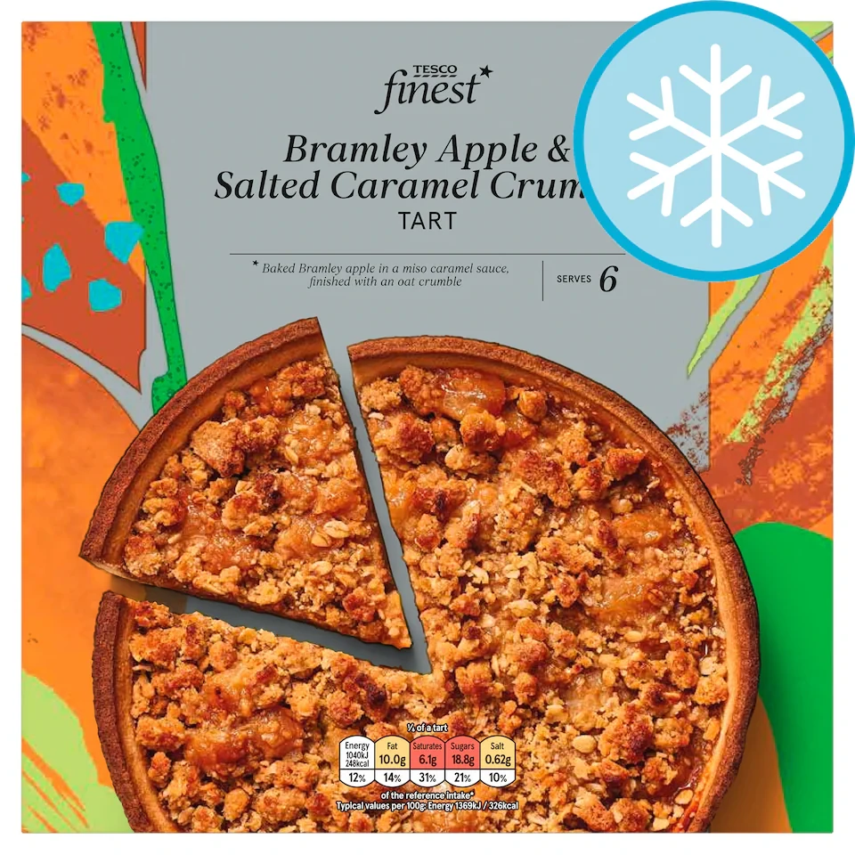 Tesco Finest Bramley Apple & Caramel Crumble Tart 453g