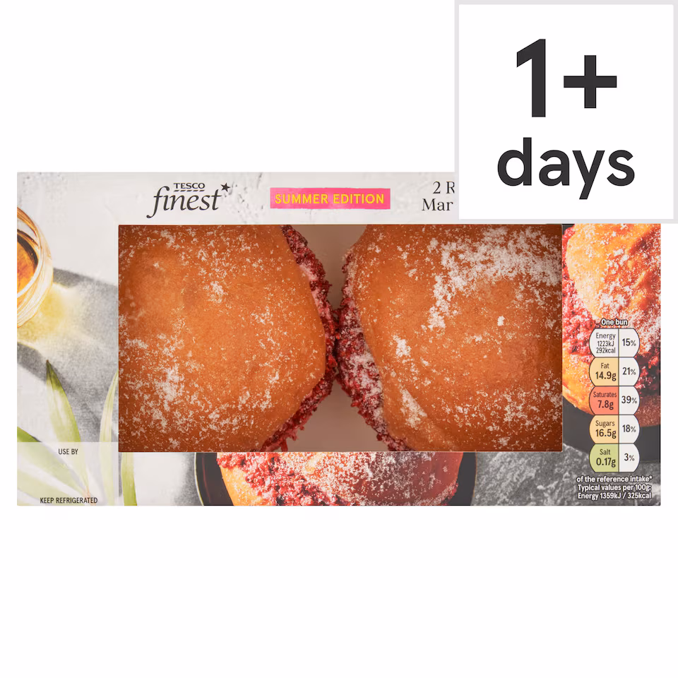 Tesco Finest 2 Raspberry Maritozzi Buns