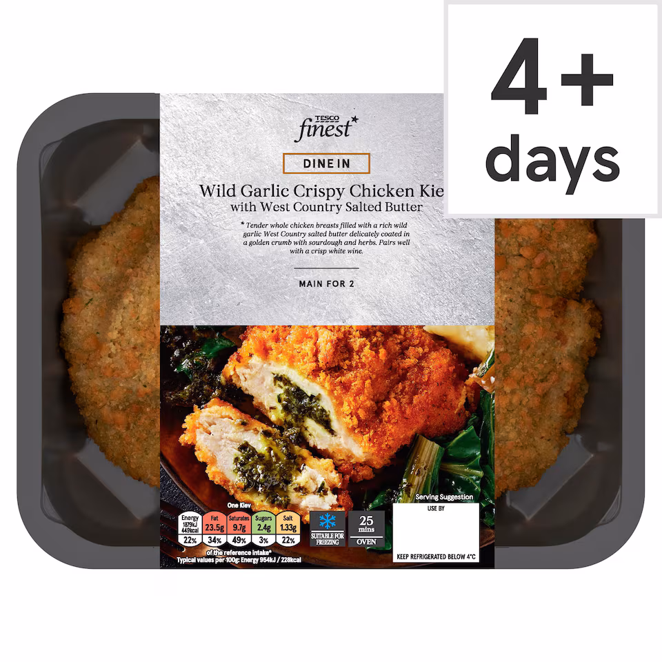 Tesco Finest Wild Garlic Crispy Chicken Kiev 395g