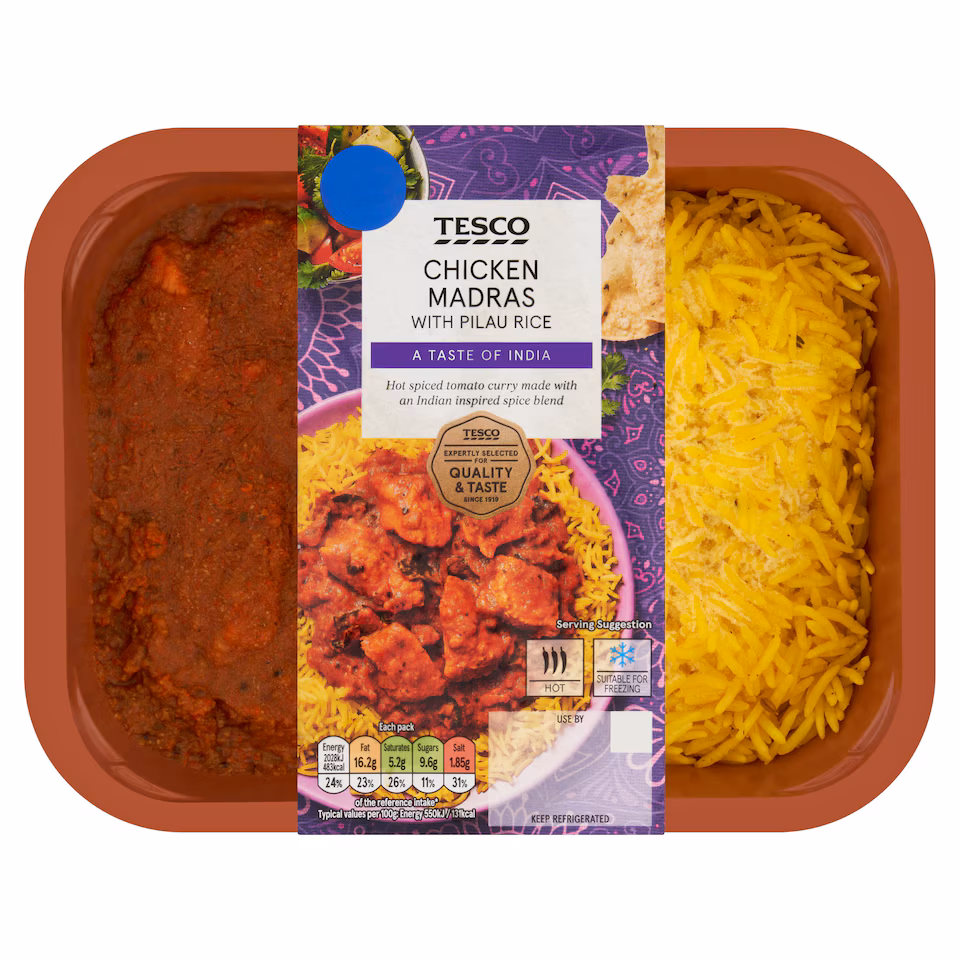 Tesco Chicken Madras with Pilau Rice 400g
