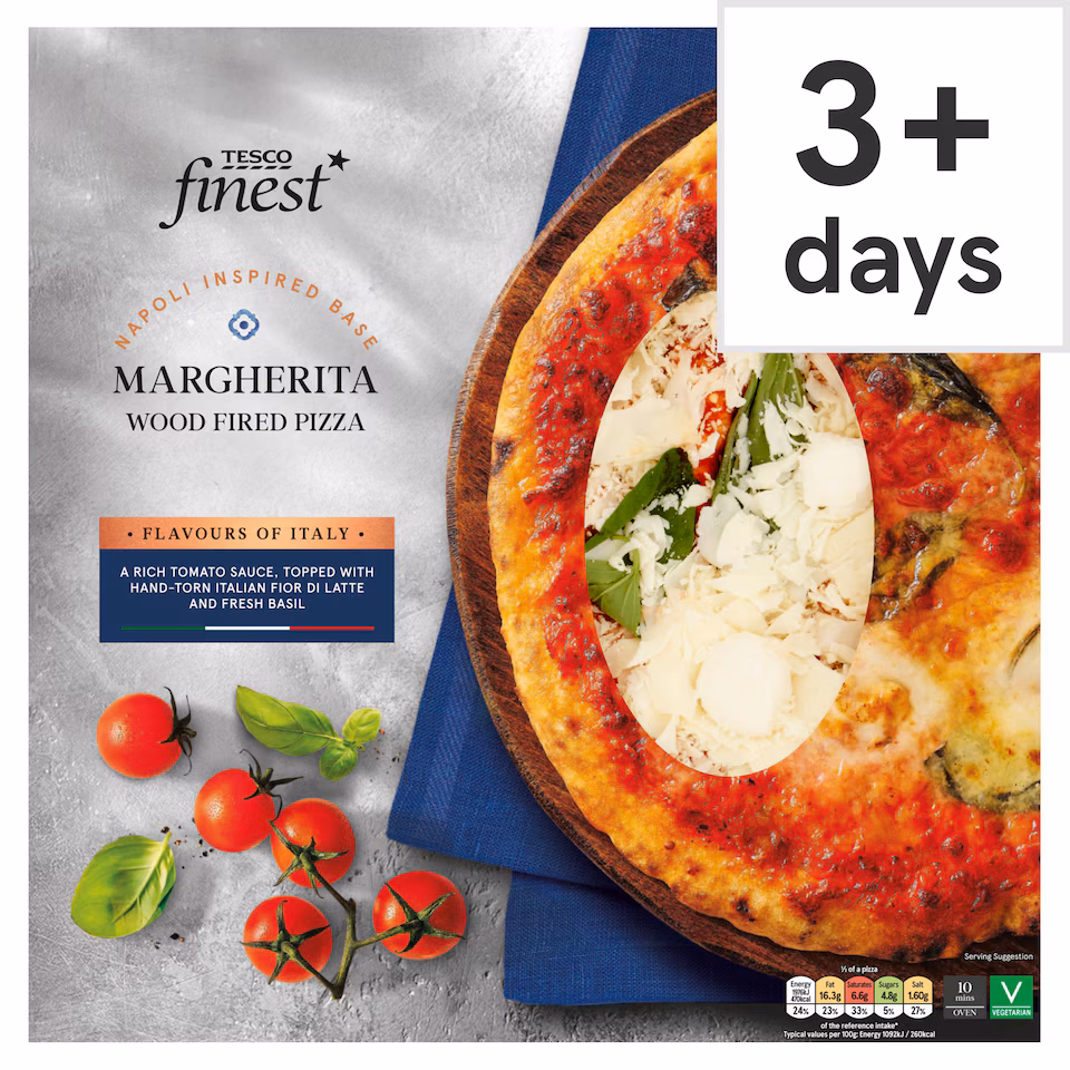 Tesco Finest Margherita Wood Fired Pizza 410g