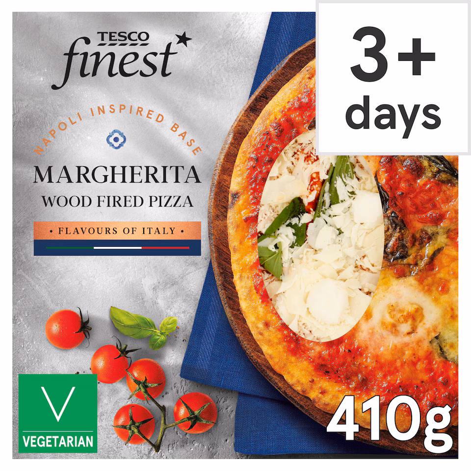 Tesco Finest Margherita Wood Fired Pizza 410g
