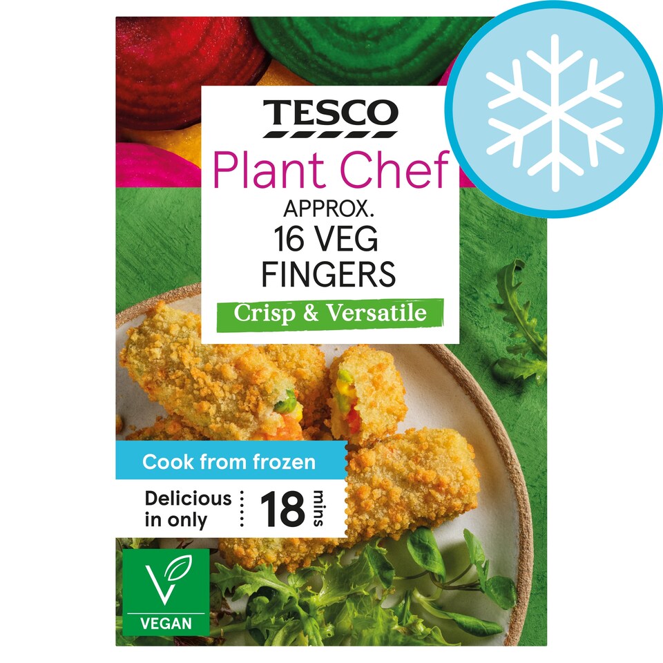 Tesco Plant Chef 16 Vegetable Fingers 448g