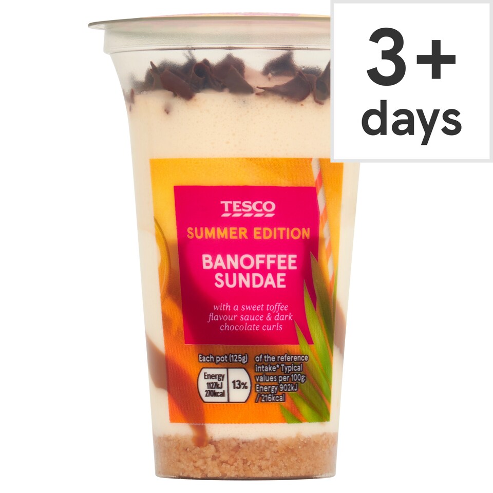Tesco Banoffee Sundae 125g