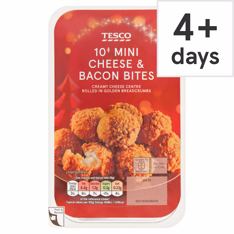 Tesco 10 Mini Cheese & Bacon Bites 180g