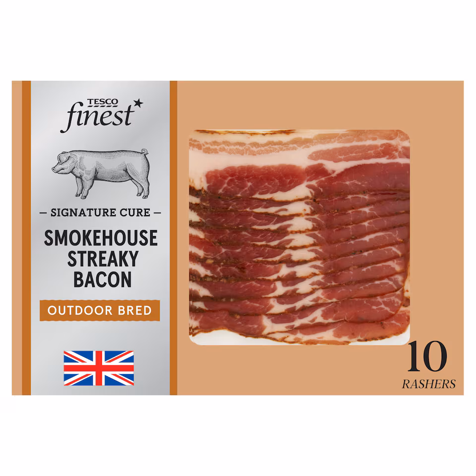 Tesco Finest Signature Cure 10 Smokehouse Streaky Bacon 200g