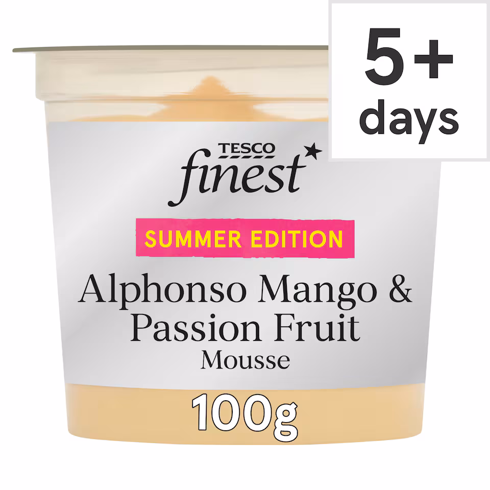 Tesco Finest Alphonso Mango & Passionfruit Mousse 100g
