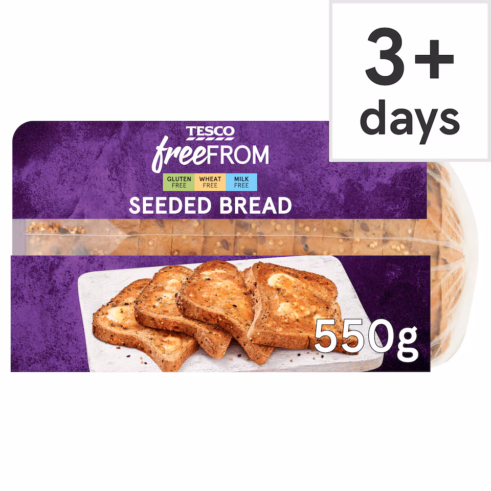 Tesco Free From Sliced Seeded Bread 550g
