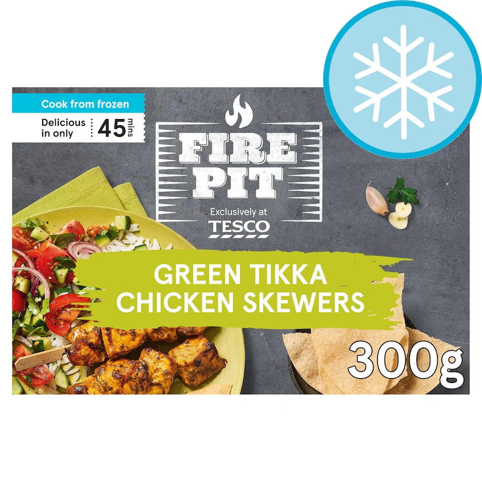 Fire Pit Tesco Green Tikka Chicken Skewers 300g