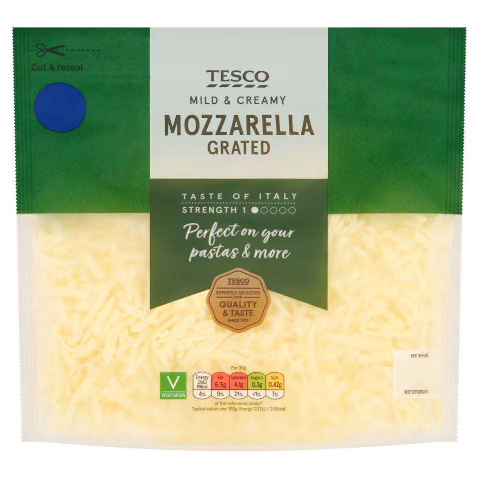 Tesco Mozzarella Grated 500g