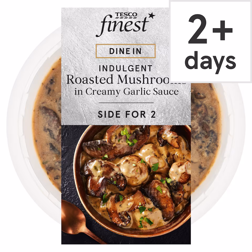 Tesco Finest Dine In Roasted Mushrooms in Creamy Garlic Sauce 300g