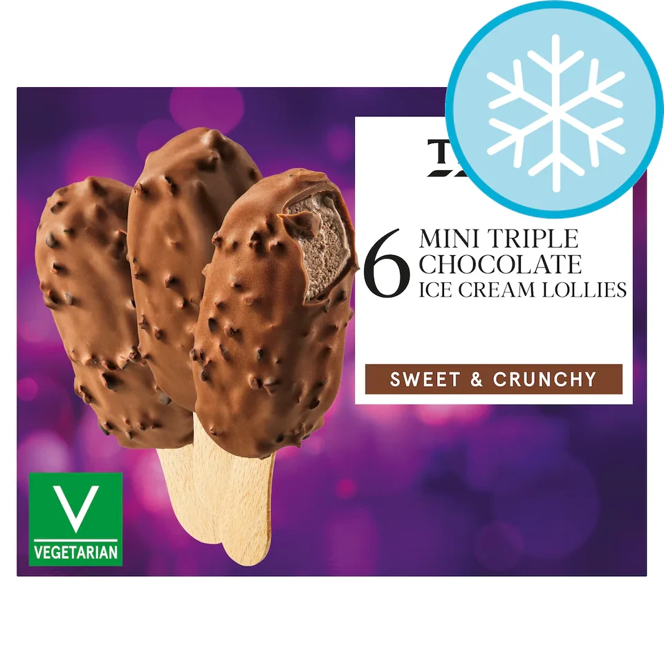 Tesco Mini Triple Chocolate Ice Cream  6x37g