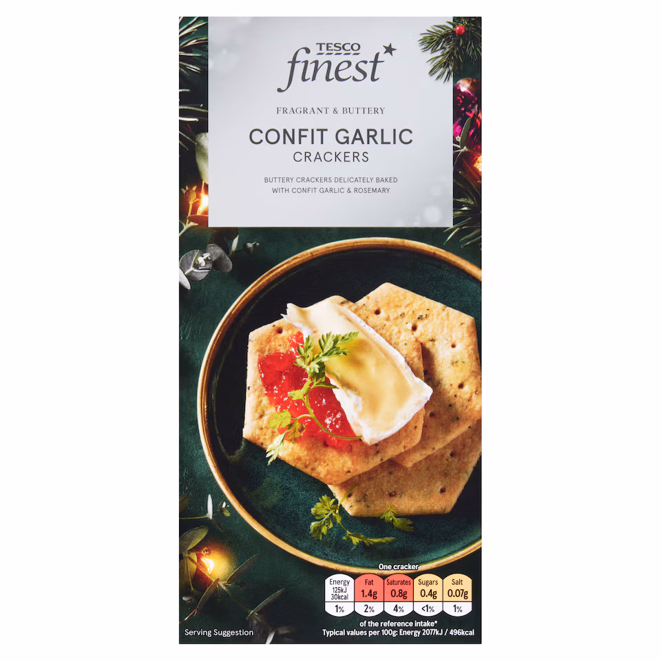 Tesco Finest Confit Garlic Cracker 150g