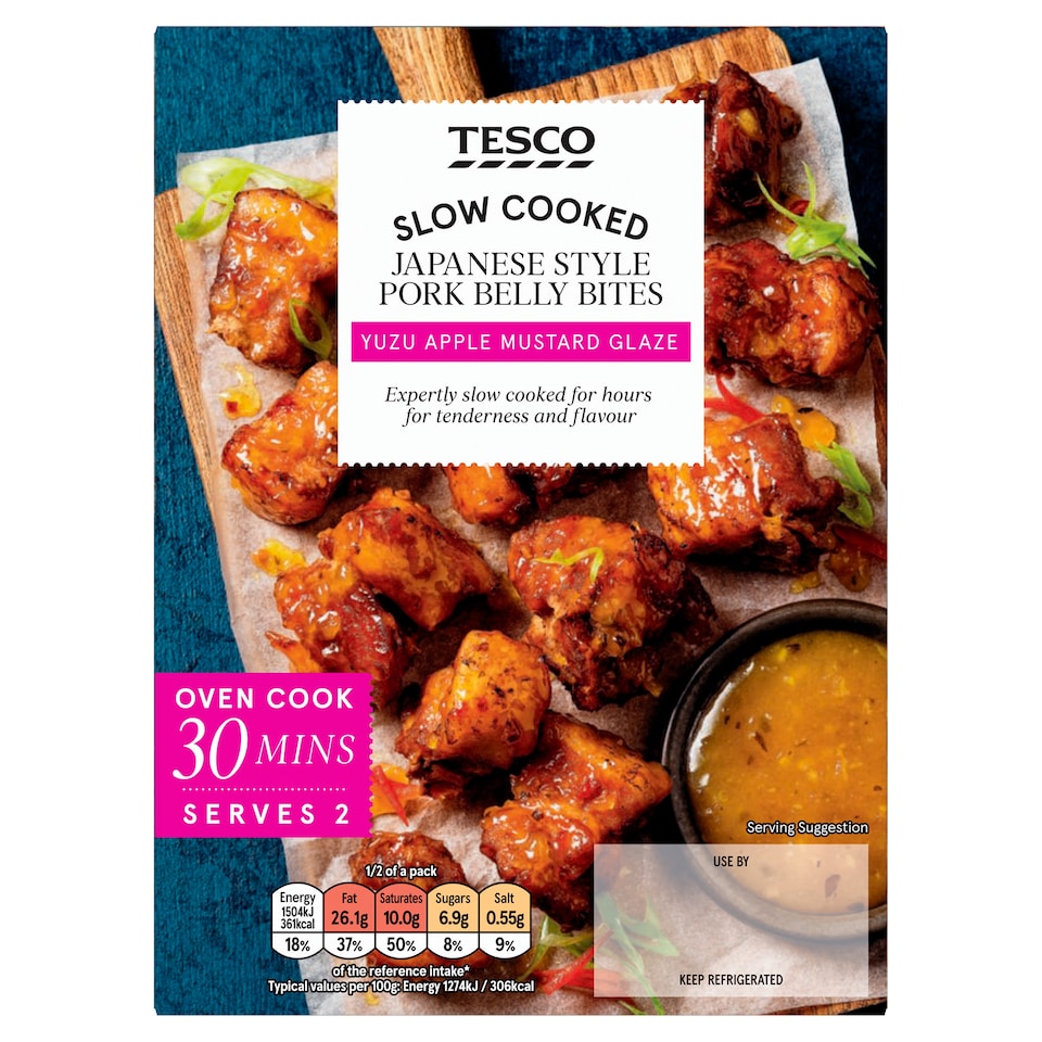 Tesco Slow Cooked Japanese Style Pork Belly Bites 320g