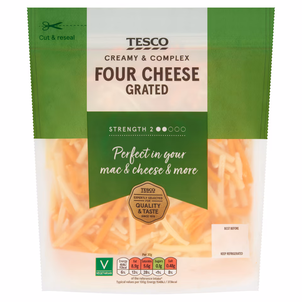 Tesco Grated Four Cheese 250g