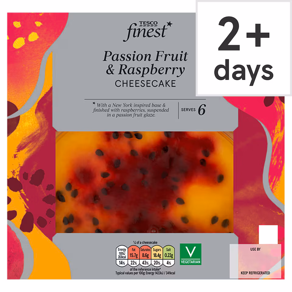 Tesco Finest Passionfruit & Raspberry Cheesecake 500g