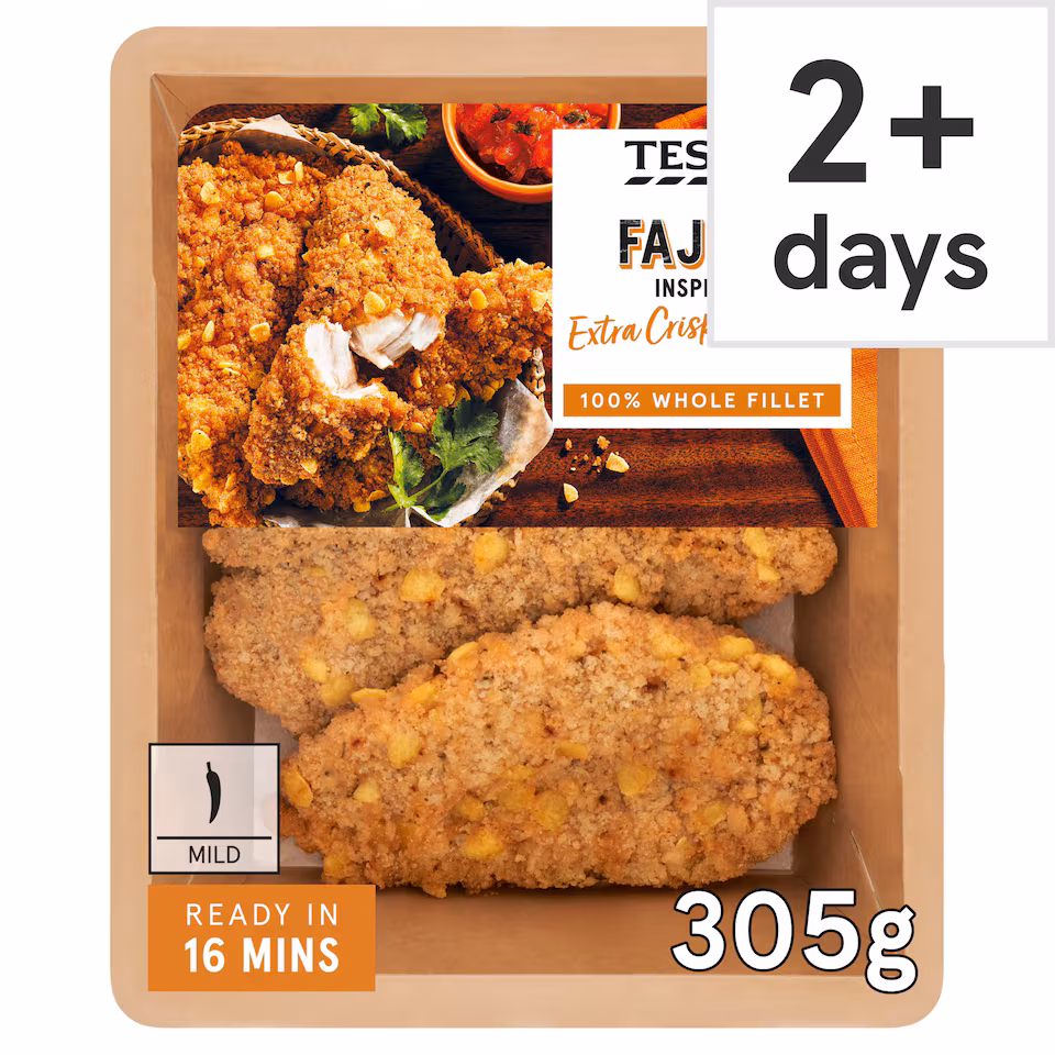 Tesco Fajita Inspired Extra Crispy Tenders 305g