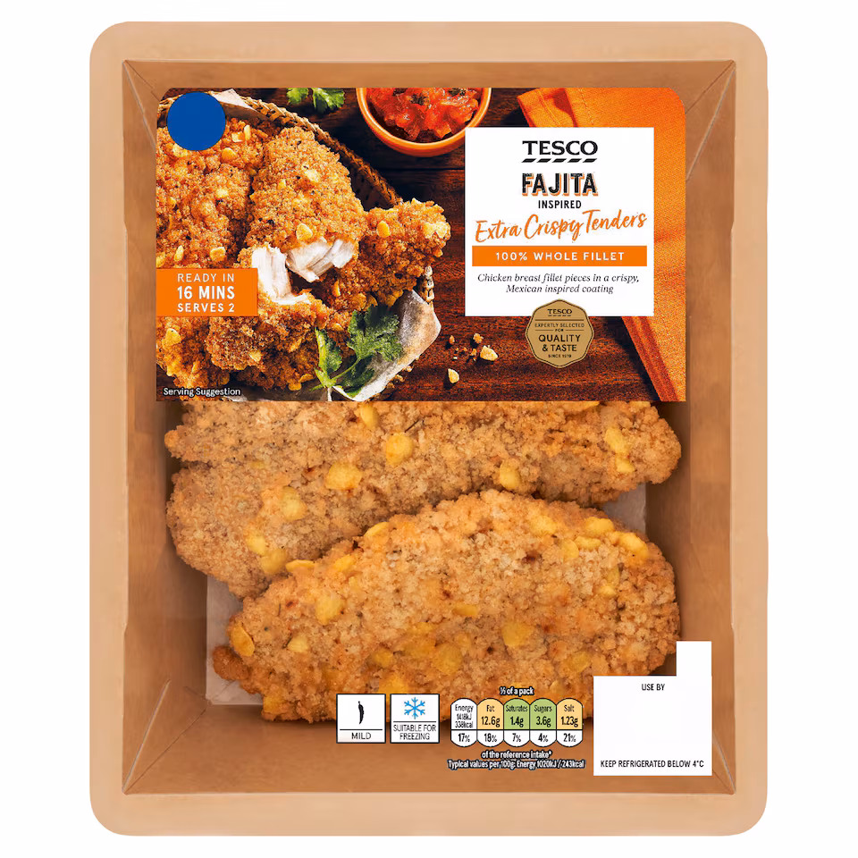 Tesco Fajita Inspired Extra Crispy Tenders 305g