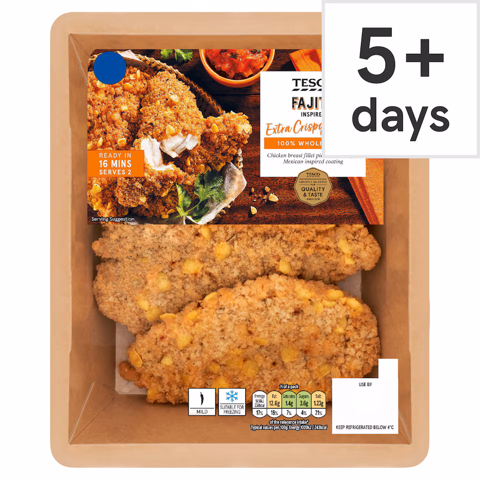 Tesco Fajita Inspired Extra Crispy Tenders 305g