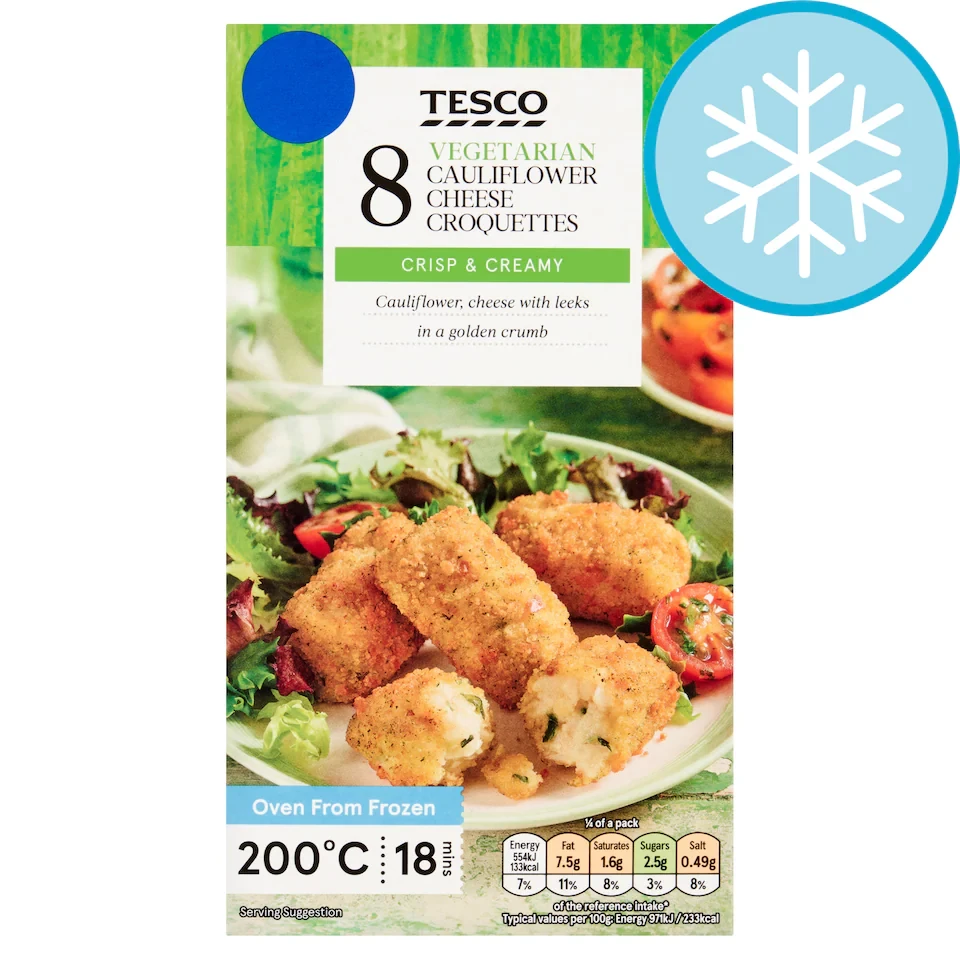 Tesco Vegetarian Cauliflower Cheese Croquettes 240g