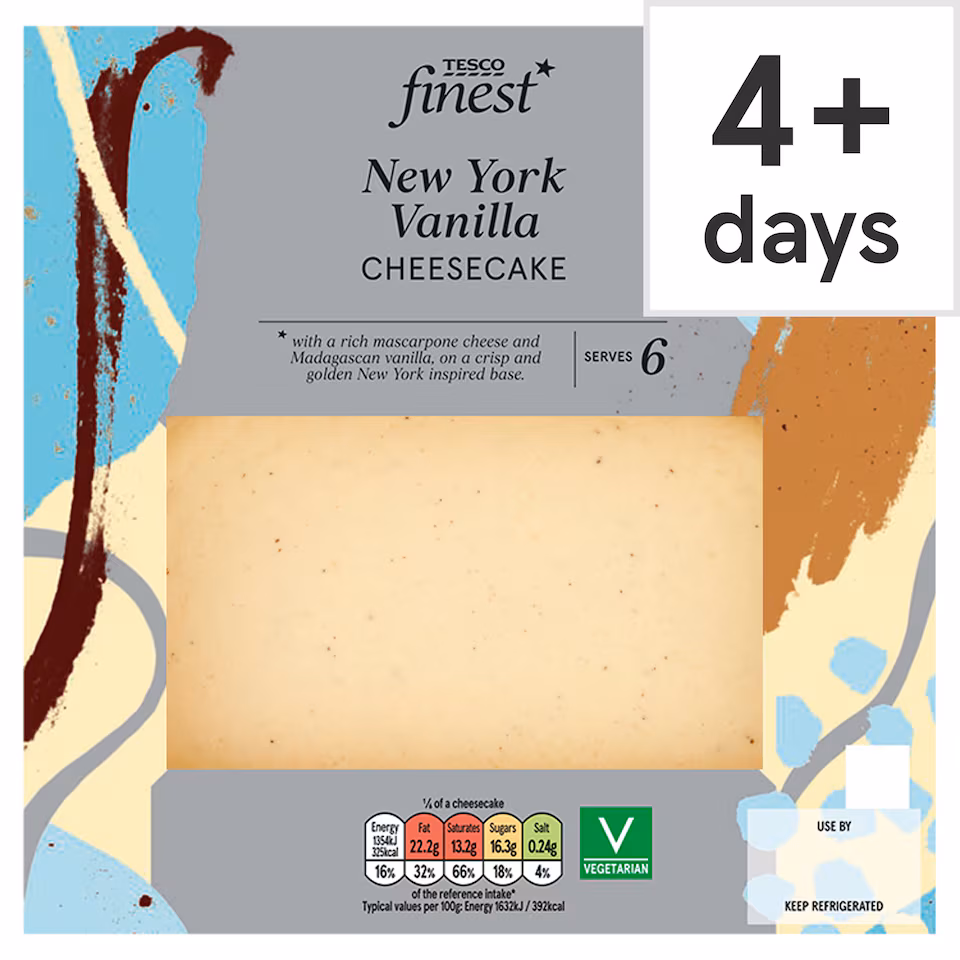 Tesco Finest New York Vanilla Cheesecake 500g