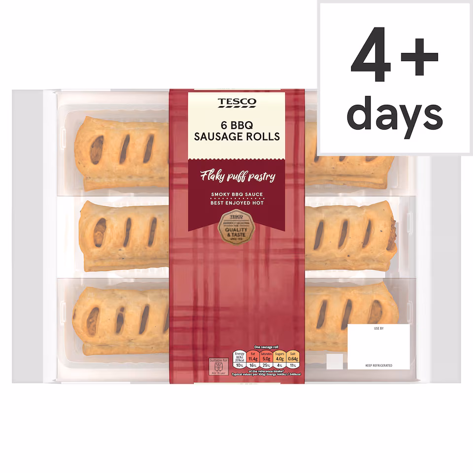 Tesco 6 BBQ Sausage Rolls 360g