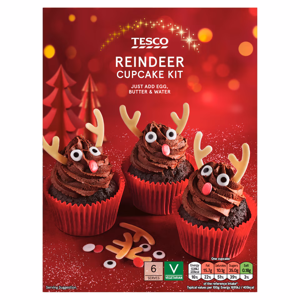 Tesco Reindeer Cupcake Kit 307G