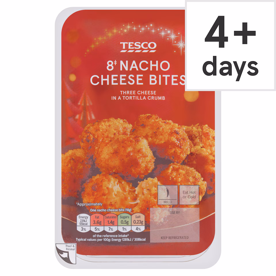 Tesco 8 Nacho Cheese Bites 144g