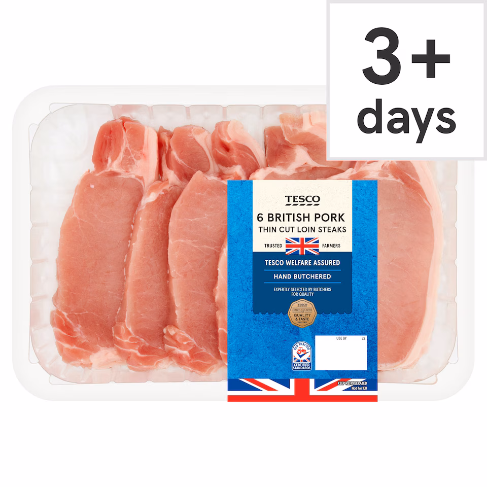 Tesco Pork Loin Steaks600g