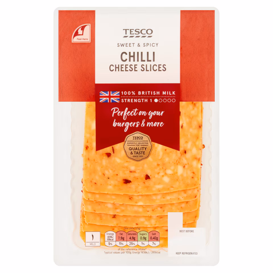 Tesco Chilli Cheese Slices 150g