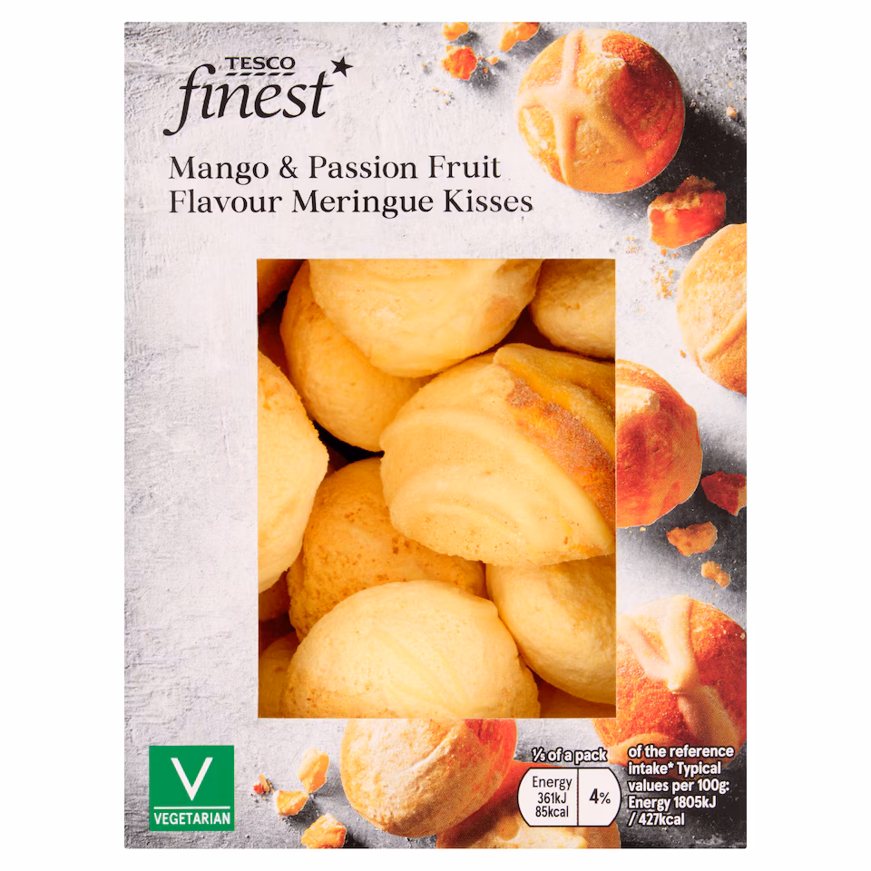 Tesco Finest Mango and Passion Fruit Meringue Kisses 100g
