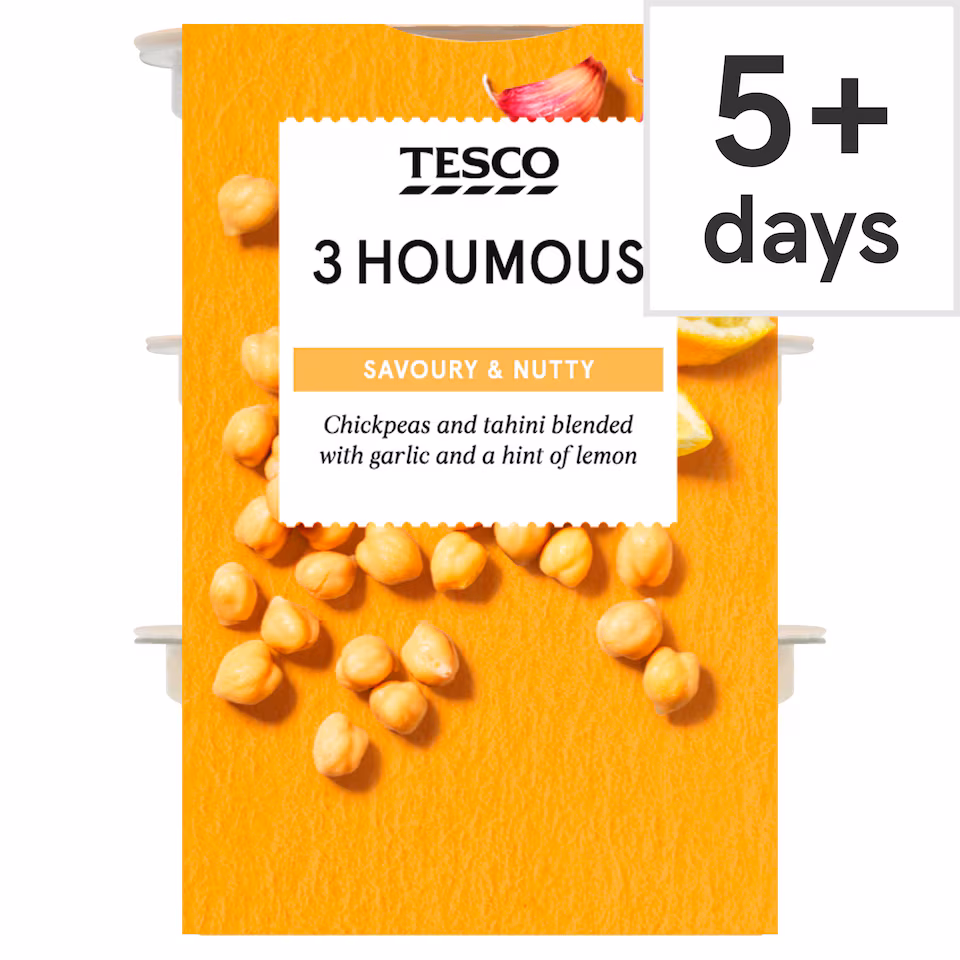 Tesco 3 Houmous Stack 180g