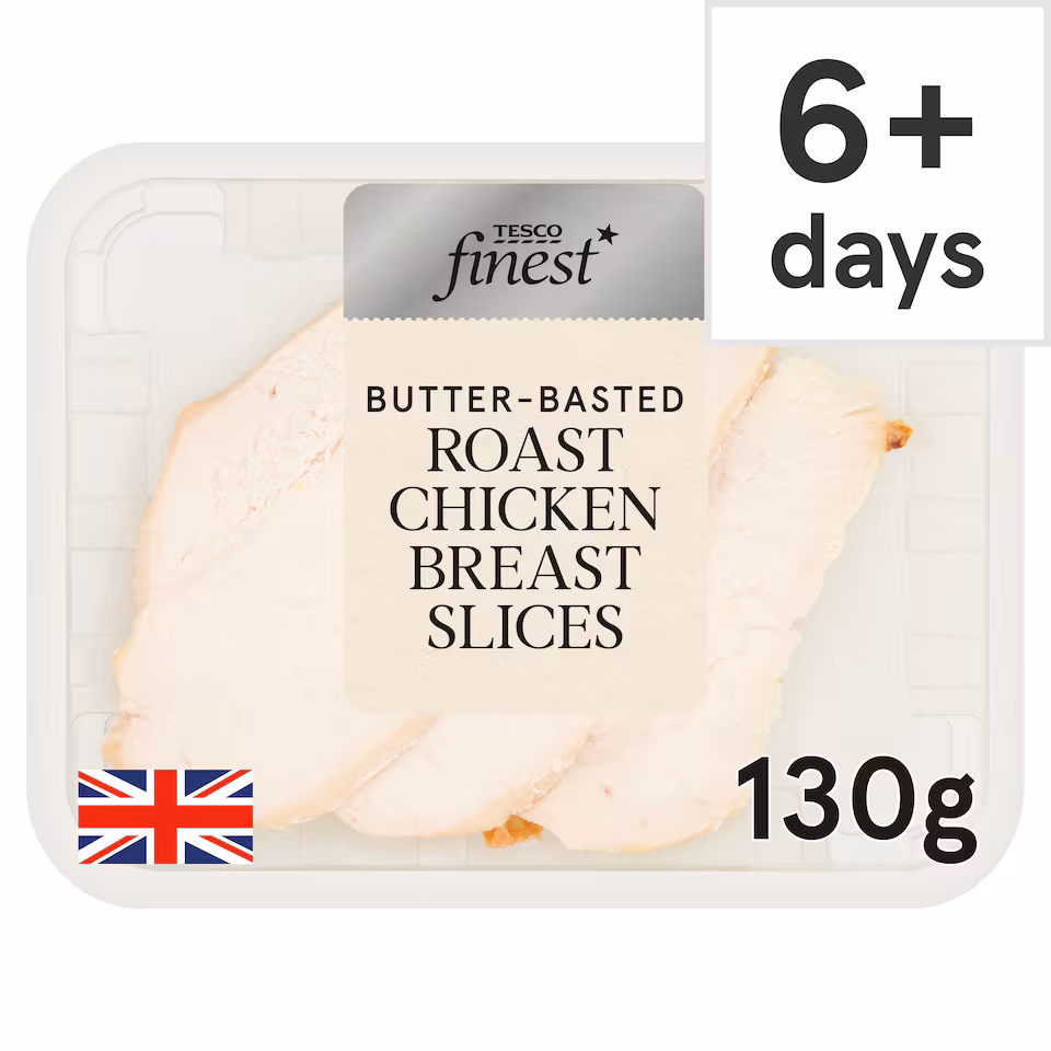 Tesco Finest Butter Basted Roast Chicken Breast Slices 130g