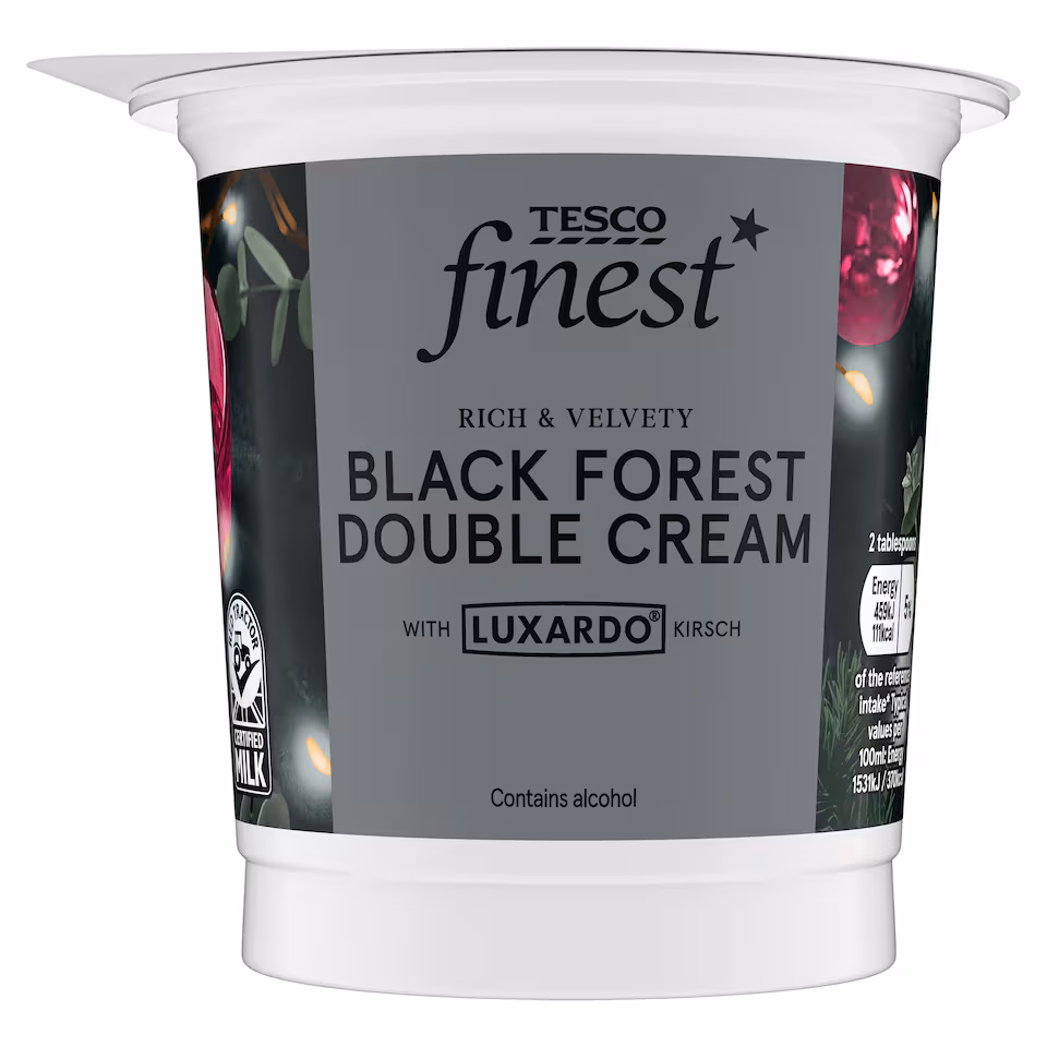 Tesco Finest Black Forest Double Cream 250ML