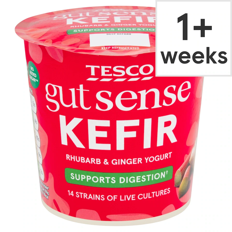 Tesco Gut Sense Rhubarb & Ginger Kefir Yogurt 350g
