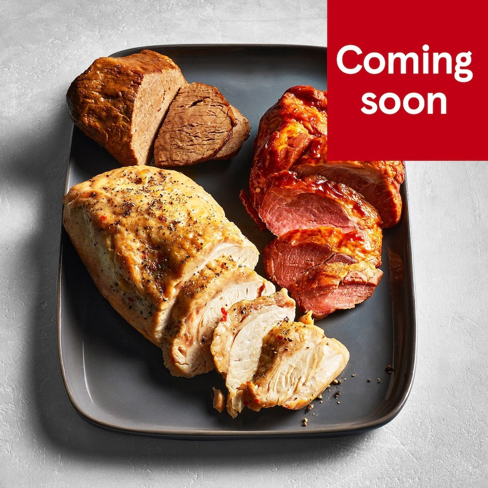 53. Tesco Slow Cooked Turkey, Gammon & Beef Roasting Trio 1.509kg (Serves 4)