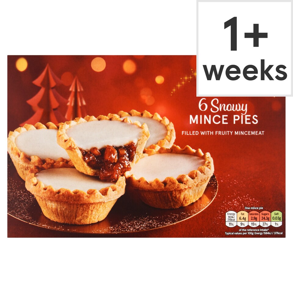 Tesco 6 Snowy Mince Pies 6 Pack