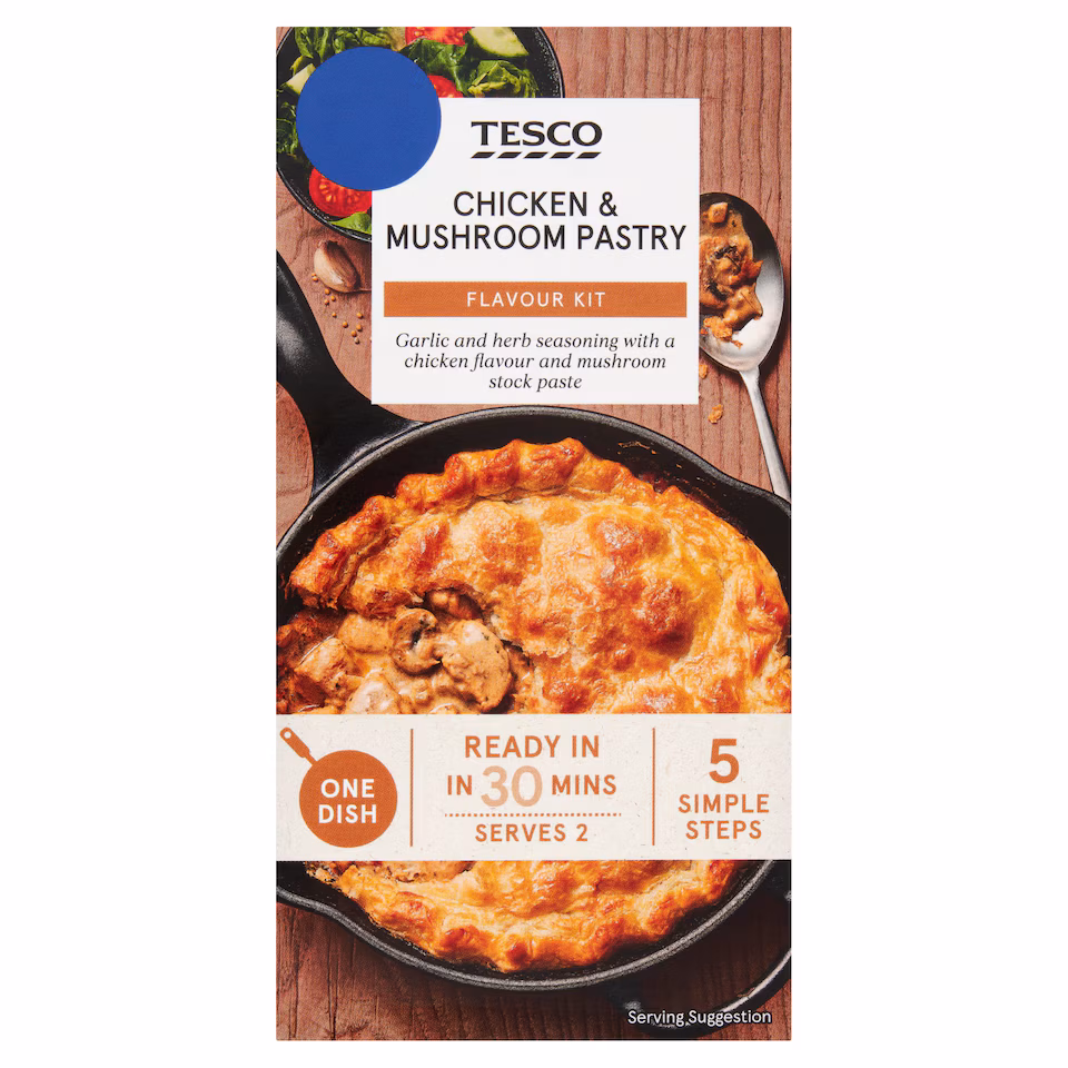 Tesco Chicken & Mushroom Pastry Flavour Kit 35g