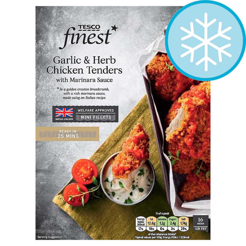Tesco Finest Garlic and Herb Tenders with Marinara Sauce 350g