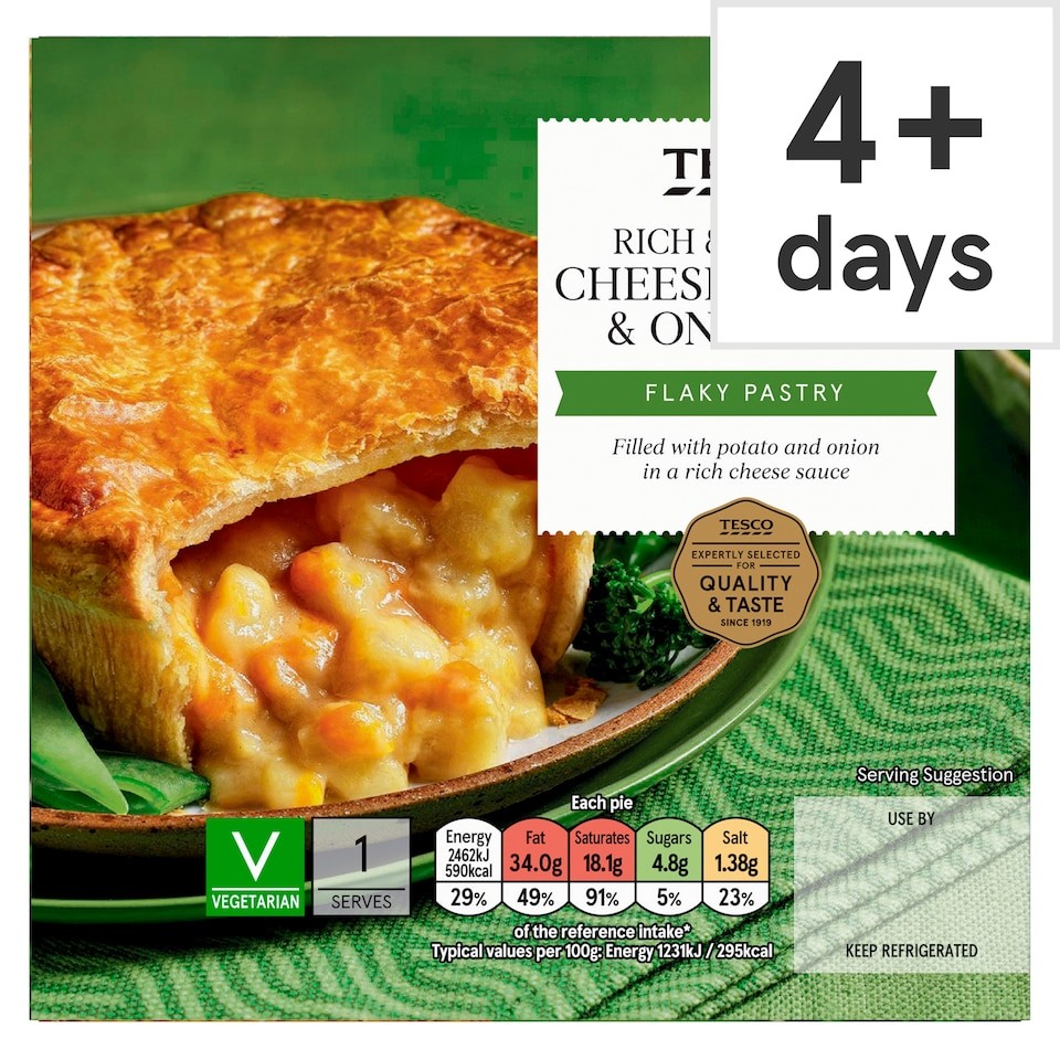 Tesco Cheese & Onion Pie 200g