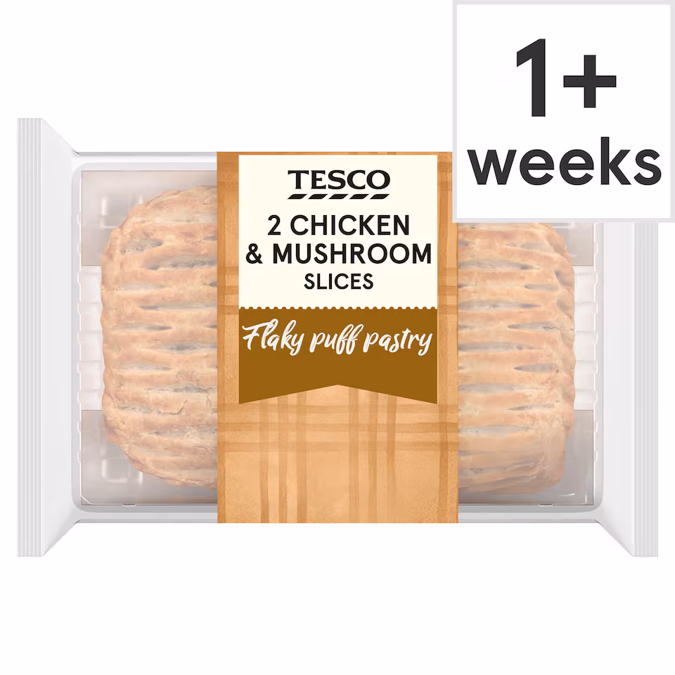 Tesco 2 Chicken & Mushroom Slices 300g