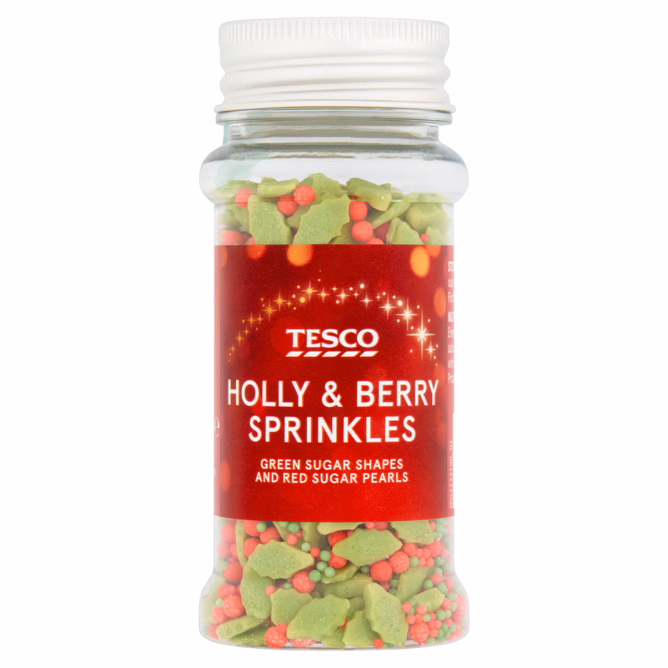 Tesco Festive Holly and Berry Sprinkles 70g